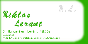 miklos lerant business card