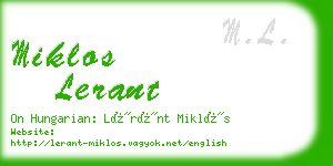 miklos lerant business card